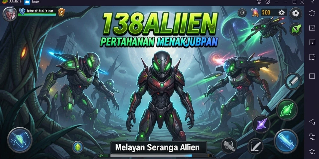 Gameplay menegangkan di 138ALIEN saat melawan alien.