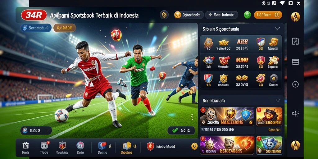 Tampilan gameplay 34R yang menarik dan interaktif.