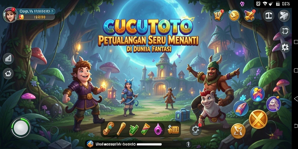Screenshot gameplay CUCUTOTO menampilkan karakter beraksi di dunia fantasi.