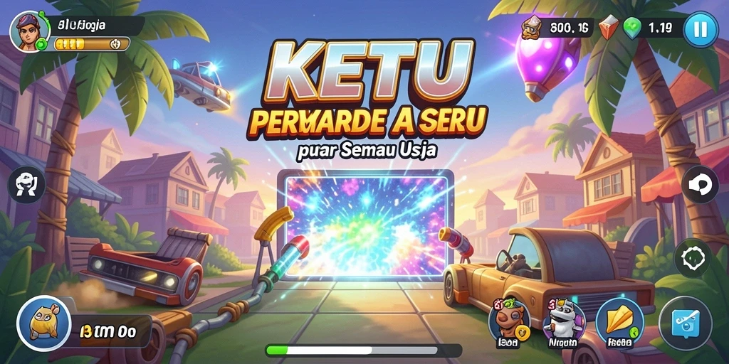 Tampilan gameplay seru dari KETUA yang penuh aksi.