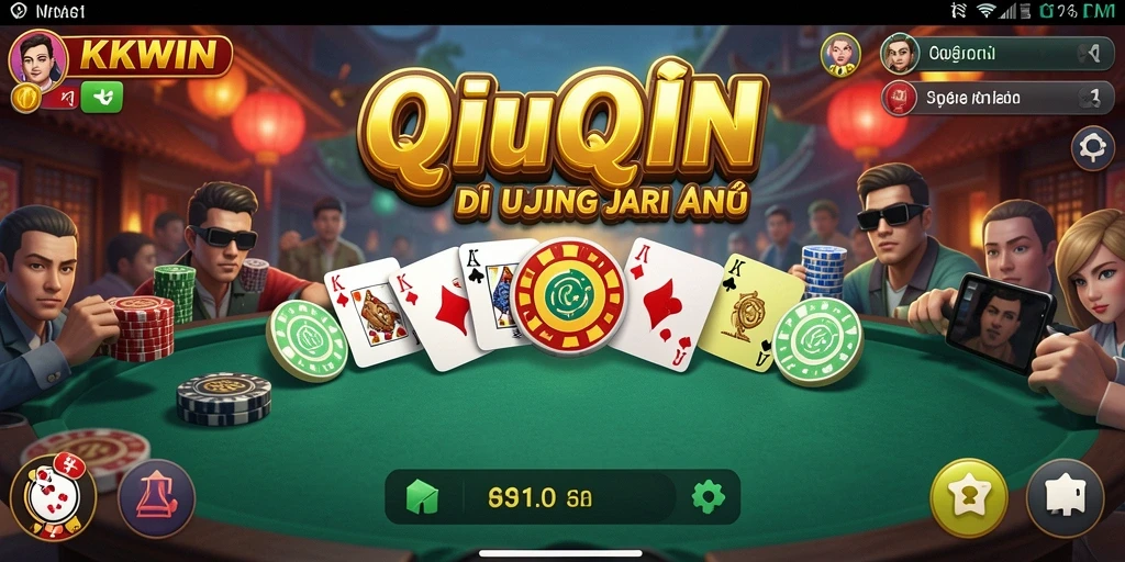 Gameplay QiuQiu yang seru dan menantang dalam KKWIN.