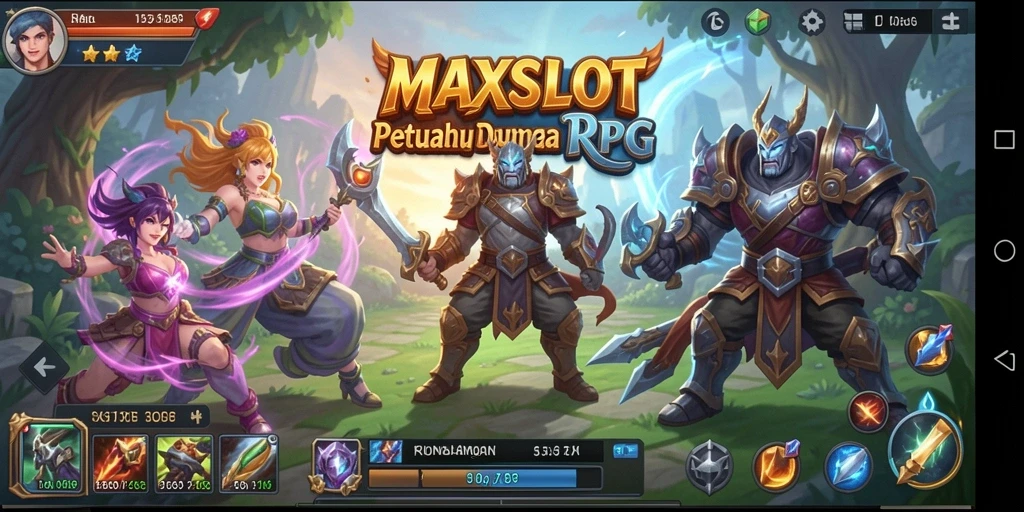 Screenshot gameplay MAXSLOT menampilkan petualangan seru dan karakter menarik.