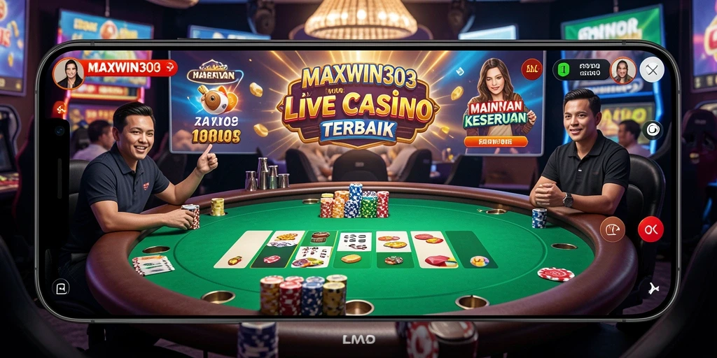 Tampilan gameplay Live Casino dalam aplikasi MAXWIN303 yang menarik.