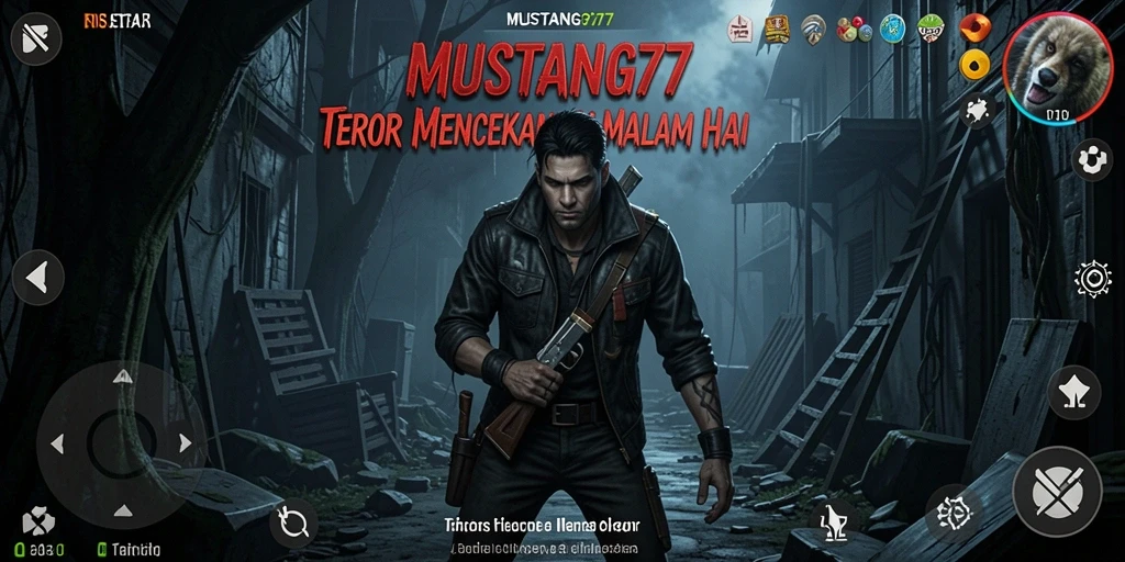 Tampilan gameplay MUSTANG77 yang menegangkan dan mencekam.