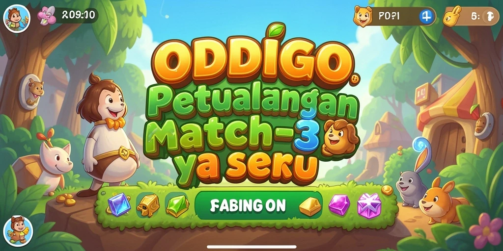 Tampilan gameplay <strong>ODDIGO</strong> yang menawan dalam genre Match-3.